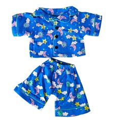 short description is not available Size: M.  Color: Blue. Build A Bear Clothes Pattern, Teddy Clothes, Animal Clothes, Vermont Teddy Bears, Flannel Pjs, Build A Bear Outfits, Animals Adorable, Boys Pjs, Bear Clothes