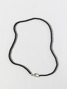 SEED Necklace – F A R I S Polished Onyx Beads Necklaces, Minimalist Beaded Chain Pendant Necklace, Minimalist Pendant Necklace With Beaded Chain, Sterling Silver Choker Necklace With Lobster Clasp, Elegant Beaded Chain Choker Necklace, Sterling Silver Clasp Pendant Necklace, Adjustable Pendant Necklace With Sterling Silver Clasp, Elegant Onyx Necklace With Polished Beads, Minimalist Choker Necklace With Lobster Clasp