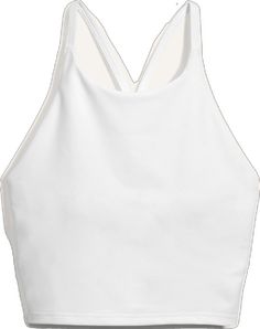 White T-back Top With Built-in Bra, Sporty Crop Top With Built-in Bra And Strappy Back, Solid Color Cross-back Sports Top, Solid Cross-back Sports Top, Stretch Crop Top With Strappy Back For Sports, Sports Tops With Built-in Bra And Strappy Back, Sporty Crop Top With Strappy Back For Gym, Sporty Strappy Back Crop Top For Gym, Sports Tops With Built-in Bra And T-back