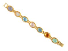 GURHAN, GURHAN Muse Gold Mixed Stone All Around Single-Strand Bracelet, Mixed Cabochon Ovals set in Wide Frames Luxury Gold Bracelets With Cabochon, Luxury Gold Oval Cabochon Gemstones, Yellow Gold Multi-stone Oval Bracelets, Yellow Gold Oval Bracelet With Multi-stone, Yellow Gold Multi-stone Oval Bracelet, Yellow Gold Oval Multi-stone Bracelet, Gold Multi-stone Oval Cabochon Jewelry, Gold Oval Cabochon Multi-stone Jewelry, Gold Oval Gemstone Bracelets