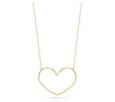 Take your relationship to the next level with a gift of this open heart necklace. (Or treat yourself to its neckline-defining style!) From Luminosa. Chic Heart Pendant Jewelry For Valentine's Day, Chic Valentine's Day Heart Pendant Jewelry, Valentine's Day Fine Jewelry Open Heart Necklace, Chic Jewelry For Wedding And Valentine's Day, Chic Wedding Jewelry For Valentine's Day, Yellow Gold Open Heart Jewelry With Heart Detail, Chic Heart-shaped Jewelry For Anniversary, Yellow Gold Open Heart Necklace, Modern Open Heart Jewelry For Gifts