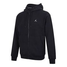 Jordan Embroidered Fleece Lined Stay Warm Hooded Jacket Winter Men's Black Gift for Him DA9811-010 (Embroidery) Jordan Logo, Black Gift, Men Clothing, Nike Jordan, Abs Workout, Gift For Him, Stay Warm, Hooded Jacket, Air Jordan