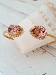 Blush bracelet,Morganite bracelet,Rose gold cuff bracelet,Blush bridal bracelet,Blush bridesmaid gif Pink Chandelier Earrings, Morganite Bracelet, Blush Necklace, Rose Gold Cuff Bracelet, Bridal Earrings Studs, Blush Earrings, Crystal Cuff Bracelet, Large Stud Earrings, Gold Cuff Bracelet