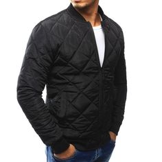 Men's Winter Casual Jacket - Jet Black - 3T92282612 - Men's Clothing, Men's Outerwear, Men's Jackets  #MensJackets #Men's #Clothing # #Men's #Outerwear # #Men's #Jackets Plain Jacket, Old School Fashion, Best Mens Fashion, Japanese Streetwear, Streetwear Outfits, School Fashion, Navy And Green, Winter Casual, Men Winter