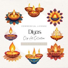 the diyas art collection is featured in this illustration