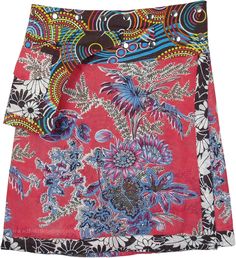 A fun bohemian summer wrap skirt with an A-line fit and patchwork. This is a wrap around skirt with adjustable snap buttons attached at the waist so that you can wear this skirt according to your waist size. #tlb #WrapAroundSkirt #JuniorPetite #Pocket #Floral #Printed #SnapWrapSkirt #Alinewrapskirtwithpocket Multicolor Bohemian Wrap Skirt For Vacation, Bohemian Multicolor Wrap Skirt For Vacation, Bohemian Multicolor Wrap Skirt For Beach, Summer Patchwork Wrap Skirt, Multicolor Floral Print Wrap Skirt For Summer, Multicolor Mini Wrap Skirt For Summer, Bohemian Skirt With Vibrant Print For Vacation, Multicolor Wrap Skirt For Summer, Bohemian Beach Skirt With Vibrant Print