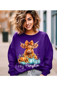 HEY PUMPKIN,HIGHLAND COW,THANKSGIVING UNISEX FLEECE SWEATSHIRT,GRAPHIC TEE,GRAPHIC TSHIRTS,TSHIRTS,TEES50%COTTON,50%POLYESTERNICARAGUA Style: casual Fit: oversized Neck Line: round neck Sleeve: long sleeve Lining: no Made In: NicaraguaSize Measurement (inch): S: 38.0 (Bust), 20.0 (Waist), 20.0 (Hips), 27.0 (Length) M: 42.0 (Bust), 22.0 (Waist), 22.0 (Hips), 28.0 (Length) L: 46.0 (Bust), 24.0 (Waist), 24.0 (Hips), 29.0 (Length) XL: 50.0 (Bust), 26.0 (Waist), 26.0 (Hips), 30.0 (Length) Hey Pumpkin, Wildlife Travel, Sweatshirt Graphic, Organic Jewelry, Plus Swimwear, Snap Jewelry, Big Adventure, Pumpkin Design, Fleece Sweatshirt