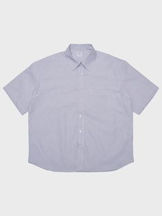 Editor's notesIt is a short sleeves shirt with stripe pattern. The basic shirt is a versatile item that can be styled as a shirt or outerwear. It features button closure and a pocket on the front.- Stripe pattern- Basic item- Button closure- Pocket on the front- 100% CottonMeasurements(in.)M/L- Shoulder: 20.1 in. / 20.5 in.- Chest: 24.8 in. / 25.8 in.- Sleeve Length: 9.4 in. / 9.8 in.- Length: 28.7 in. / 29.7 in.Composition & Care- 100% Cotton- Dry clean recommended- Hand wash in cold water- Striped Relaxed Fit Shirt For Business Casual, Casual Striped Shirt For Business, Casual Striped Shirt For Business Casual, Striped Short Sleeve Shirt With Pockets, Pinstripe Shirt For Business Casual, Casual Pinstripe Tops For Business Casual, Casual Pinstripe Shirt For Work, Casual Pinstripe Shirt For Business Casual, Striped Short Sleeve Tops With Placket