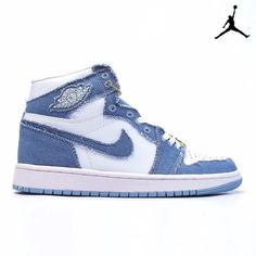 Air Jordan 1 Retro High OG 'Denim'-DM9036-104-Sale Online Denim Blue Lace-up Sneakers For Streetwear, Urban Denim Sneakers For Streetwear, Urban Denim Blue Sneakers For Streetwear, Denim Blue Urban Sneakers For Streetwear, White Denim Sporty Sneakers, Urban Blue Denim Sneakers, High-top Denim Sneakers For Streetwear, Denim Blue Sneakers With Round Toe For Streetwear, Denim High-top Sneakers For Streetwear