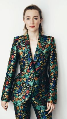 Floral Suit, Derby Wedding, Androgynous Style, Saoirse Ronan, Artist Fashion, Creative Cocktail, Lil Pump, Guest Attire, Wedding Suit