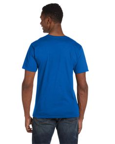 Adult Softstyle® 4.5 oz. V-Neck T-Shirt - ROYAL BLUE - S | Gildan Softstyle V-Neck T-Shirt in Royal Blue Size Small | Cotton 00, 64V00 Grey Sapphire, Home T Shirts, Blue Shirt, Black Charcoal, Green And Purple, White Undershirt, Royal Blue, V Neck T Shirt, Sapphire