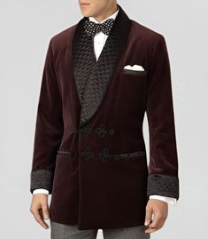 Smoking jacket Christmas party'wear cigar robe,men smoking Double Breasted ,slim Fit Dinner jacket for Men by Weddingcollectionhub on Etsy Fit Dinner, Christmas Party Wear, Neat Clothes, Christmas Jacket, Dinner Jacket, Lapel Jacket, Jacket For Men, Mens Casual Outfits, Mens Casual