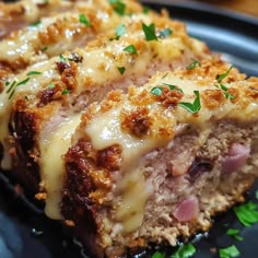 Delicious Chicken Cordon Bleu Meatloaf Recipe You’ll Love! Savory Chicken Cordon Bleu Meatloaf, Ham And Cheese Meatloaf, Fall Meatloaf Recipes, Instapot Chicken Cordon Bleu, Cordon Bleu Meatloaf, Ham And Swiss Recipes, Garlic Parm Chicken Meatloaf, Chicken Loaf Recipe, Chicken And Ham Recipes