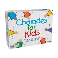 the card game charadess for kids is shown in front of a white background