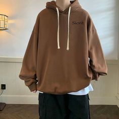 Wiaofellas Off-White Light Gray Black Blue Brown Hoodie Men's Heavy Oversize High Street Autumn And Winter Top 5XL Suit Fashion Men's, Harajuku Jacket, Polo Suits, Winter Top, Brown Hoodie, Street Sweatshirt, Shirt Casual Style, Winter Tops, Casual Suit