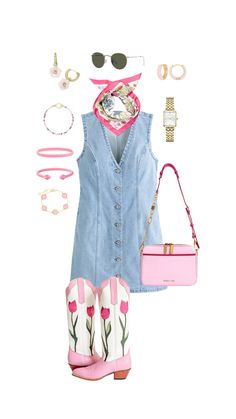 #style #stylingtips #stylefashion #styleideas #styleinfluencer #ootd #outfits #outfitoftheday #outfitstyle #outfitgoals #outfitideasforwomen #outfitidea #outfittrends #western #westernfashion #westernwear #westernoutfits #westernfashion #pink #pinkoutfits #cowboyboot #cowgirl #cowgirlstyle #cowgirlfashion #cowgirloutfit #cowgirlaesthetic #aesthetic Rock The South Outfit Ideas, Trendy Cowgirl Boots Outfit, Mini Dress With Cowgirl Boots, Western Pink Outfit, Alabama Outfits For Women, Gender Reveal Outfit Ideas For Guest, Charleston Outfit Ideas, Cottage Cowgirl Aesthetic, Grand Millennial Outfits