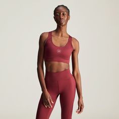 adidas Shop the adidas by Stella McCartney TruePurpose Power Impact Training Medium-Support Bra - Burgundy at adidas.com/us! See all the styles and colors of adidas by Stella McCartney TruePurpose Power Impact Training Medium-Support Bra - Burgundy at the official adidas online shop. Training Volleyball, High Support Bra, Red Sports Bra, Adidas Sports Bra, Medium Support Sports Bra, Yoga Sports Bra, Adidas Shop, Adidas By Stella Mccartney, Racerback Sports Bra