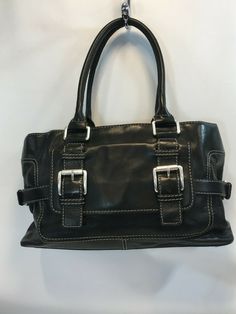 Michael Kors Womens Black Leather Satchel Bag Purse Handbag EUC Condition "Pre-Owned". Please see pictures for detailed description of condition. Free Shipping Vintage Satchel Bags With Silver-tone Hardware, Vintage Satchel With Silver-tone Hardware, Office Satchel With Buckle Closure And Double Handle, Formal Rectangular Satchel With Buckle Closure, Vintage Satchel With Silver-tone Hardware For Everyday Use, Vintage Satchel With Branded Hardware, Office Satchel With Buckle Closure And Top Handle, Leather Office Bags With Buckle Closure, Office Leather Bags With Buckle Closure