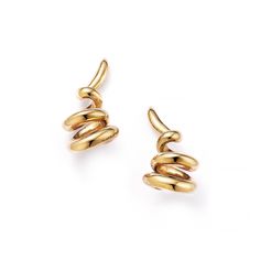 Commit to eco-friendly jewelry. Our sustainable gold earrings are crafted in NYC with 18kt Certified Fairmined Ecological Gold. Modern Spiral Earrings For Formal Occasions, Elegant Swirl Earrings, Elegant Swirl Earrings As Gift, Elegant Swirl Earrings For Gift, Elegant Yellow Gold Swirl Earrings, Formal Spiral Jewelry With Matching Earrings, Formal Spiral-shaped Jewelry With Matching Earrings, Elegant Yellow Gold Swirl Jewelry, Elegant Spiral Wrap Earrings