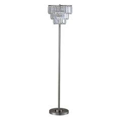 Meg Clear Floor Lamp - Ornate Home Round Floor Lamp, Unique Table Lamp, Crystal Floor, Crystal Floor Lamp, Traditional Floor Lamps, Unique Table Lamps, Torchiere Floor Lamp, Unique Table, Contemporary Floor Lamps