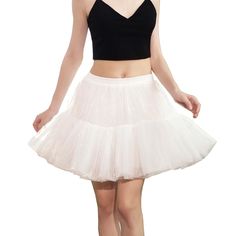 PRICES MAY VARY. 100% Polyester Hand Wash Only PETTICOAT SKIRT DESIGN: Puffy skirts are designed to accentuate the waist and hips for a more flattering silhouette. This tutu skirt is designed with four layers of tulle for a voluminous and full look. In addition, the tulle skirt has a soft lining that prevents scratches on sensitive skin. petticoat is lightweight and breathable, so it won't feel stuffy or uncomfortable. MESH SKIRTS WAIST ADJUSTABLE: Tutu skirts for women waist elastic can be stre Fitted Ruffled Mini Skirt Petticoat, White Mini Skirt Petticoat For Party, Stretch Tulle Mini Skirt, Stretch Mini Tulle Petticoat, Tulle Mini Skirt With Lining, Fitted Tulle Mini Skirt With Tiered Design, Party Mini Skirt Petticoat, Stretch Pleated Full Skirt Petticoat, Fitted Tiered Tulle Mini Skirt