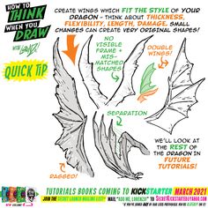 a poster with instructions for how to draw an origami dragon from the movie how to think when you're drawn