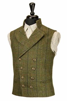 Vietnam Tailor, Deerstalker Hat, Tailored Waistcoat, Mens Suit Vest, Tweed Waistcoat, Cool Coats, Big Men Fashion, Dapper Gentleman, Tweed Suits