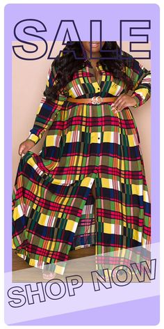 Multicolor Fashion Casual Plaid Print Basic Turndown Collar Long Sleeve Plus Size Dresses Multicolor Patchwork Maxi Dress For Fall, Fall Multicolor Patchwork Maxi Dress, Casual Multicolor Patchwork Maxi Dress, Trendy Multicolor Winter Dresses, Casual Multicolor Color Block Maxi Dress, Multicolor Maxi Dress For Winter, Trendy Non-stretch Multicolor Dress, Trendy Multicolor Non-stretch Dress, White Fashion Casual