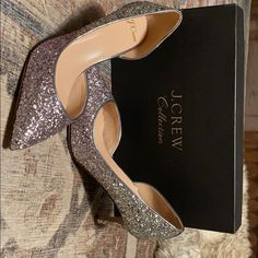 Never Worn Sparkly Kitten Heels. J Crew Collection, Jcrew Collection, Kitten Heel, Shoes Women Heels, Kitten Heels, J Crew, Shoes Heels, Size 7, Women Shoes