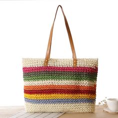 Khaki Knitting Beach Tote | Baginning Sac Vanessa Bruno, Round Straw Bag, Straw Weaving, Celebrity Stylist, Vintage Tote Bag, Straw Beach Bag, Straw Handbags, Rattan Bag, Handbag Pattern