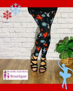 Womens Christmas Nutcracker Ballet Printed Leggings only $19.74 at MomMeAndMore Boutique Fitted Black Bottoms For Christmas, Stretch Black Bottoms For Christmas, Dance Leggings, Unique Leggings, Leggings Plus Size, Holiday Leggings, Mom And Me, Stylish Leggings, Womens Christmas