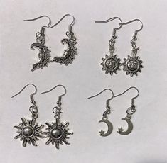 Earring set includes four celestial dangle earrings for all you space lovers out there! Earrings Space, Space Earrings, Galaxy Earrings, Space Lovers, Funky Jewelry, Earrings Set, Favorite Jewelry, Random Stuff, Earring Set