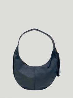 TAH Bags Half Moon Sling Bag Sling Bag Black, Moon Silhouette, Moon Design, Understated Elegance, Style Statement, Ergonomic Design, Brass Hardware, Half Moon, Polished Brass