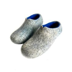 Cozy Comfort for Grandpa's Relaxing Days 🌿👣 These Wool Slippers for Men are a thoughtful retirement gift for your grandfather. Crafted from natural wool for breathable comfort and paired with eco-friendly healthy rubber soles, they're the perfect solution for cold feet. A warm and practical choice for any indoor or light outdoor use, these slippers come in a stylish gray and blue design. Why He'll Love Them Natural Wool Warmth: Made from 100% breathable, insulating wool for year-round comfort. Casual Wool Slippers With Round Toe, Wool Closed Toe Slippers For Winter, Winter Wool Slip-on Slippers, Casual Wool Slippers For Winter, Winter Wool Closed Toe Slippers, Cozy Wool Slippers For Winter, Winter Felt Slippers With Soft Sole, Winter Felt Slippers With Round Toe, Winter Felt Slippers With Closed Toe