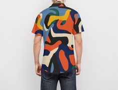 • Abstract Shirt Men: Embrace a bold look with this abstract shirt featuring a unique multicolor pattern print.• 80s Style Shirt: This 80s style shirt is perfect for adding a retro flair to your wardrobe.• 90s Style Shirt: Capture the essence of the 90s with this stylish shirt, ideal for vintage fashion lovers.• Abstract Opt Art Shirt: Stand out with this eye-catching abstract opt art shirt, designed for those who love vibrant and artistic prints.Crafted from 95% polyester and 5% spandex, this s Relaxed Fit Multicolor Patterned Shirt, Multicolor Collared T-shirt With Graphic Print, Relaxed Fit Multicolor Shirt With Abstract Print, Casual Patterned Shirt With Bold Print, Multicolor Collared Shirt With All Over Print, Casual Multicolor Abstract Print Shirt, Casual Multicolor Tops With Abstract Pattern, Multicolor Collared T-shirt With Relaxed Fit, Multicolor Relaxed Fit Collared T-shirt