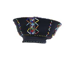 Showcase your African style in our beautiful Zulu Beaded Bucket Hat. Handmade by Zulu women artisans in South Africa, the hat is very lightweight and can be worn at any occasion. Adjustable tie in the back. One size fits all. Colors include Half Black and Half White, Black and White Beaded and Black with White Beading, or all Black. Zulu Women, Hat Handmade, African Style, Zulu, Women Artisans, Head Wraps, Orange Red, Ring Necklace, Blue Light