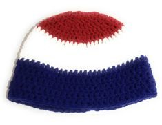 "American Flag Colored Beanie - Handmade, 100% acrylic yarn. Hand crocheted hat that can be stretched if needed. Made from America's favorite Red Heart yarn. Care: Machine wash warm, tumble dry, do not bleach, do not iron, can be dry cleaned Sizes: Small 21\" / 53cm (toddler) Medium sizes fits most 22\" / 56cm (tweens & teens, women & lean men) Large 24\" / 61cm Women & Men" Crochet Knit Cap Hat, One Size Crochet Acrylic Yarn Cap, Crochet Knit Cap, One Size Crochet Hat In Acrylic Yarn, Crochet Cotton Yarn Cap One Size, One Size Crochet Cap In Acrylic Yarn, Crochet Acrylic Yarn Beanie, Crochet Beanie One Size Fits Most, Knit Crochet Cap