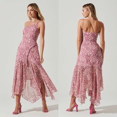 [Nwt] Astr The Label Malvina Midi Dress | Pink Floral One Shoulder Size Medium Great Dress For Any Event / Wedding Guest Midi Dress Pink, Astr The Label, Pink Midi Dress, Dress Pink, The Label, Wedding Guest, Pink Floral, One Shoulder, Midi Dress