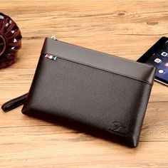 Men's Day Clutch Business Handbag Male Envelop Messenger Bag Casual Travel Bag Multi Functional Man's Bag, Black & Brown. Mens Card Wallet, Men Purse, Men Clutch Bag, Envelope Handbag, Man Clutch, Lv Wallet, Man Purse, Men's Day, Black Leather Wallet