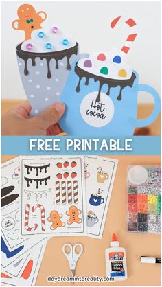 the printable cupcake paper craft is ready to be used for children's crafts