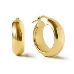 Thick Chunky Hoops, Small Bold Hoop Earrings, Statement Gold Hoops – AMYO Jewelry Hoops With Charms, Suspender Earrings, Thick Gold Hoops, Bold Statement Jewelry, Chunky Gold Hoop Earrings, Thick Hoop Earrings, Mens Earrings Hoop, Small Gold Hoops, Chunky Hoop Earrings