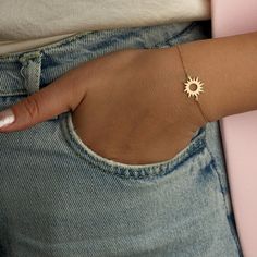 Special Sun Bracelet for Women - Dainty Minimalist Sun Bracelet - Inspirational Bracelets With Meaning - Christmas Gift - Birthday Gift Add a touch of sunshine to your everyday look with this Special Sun Bracelet! This dainty, minimalist bracelet features a beautifully handmade sun charm that symbolizes light, warmth, and new beginnings. Whether you're gifting it to yourself or a loved one, it's a perfect reminder to embrace positivity and spread light wherever you go. Product Features: Premium Quality Materials: Made with high-quality 925 sterling silver or 18K gold plating, this bracelet is designed for long-lasting wear, ensuring it remains a cherished part of your jewelry collection. Inspirational Meaning: The sun charm represents vitality, strength, and inspiration, making it a meanin Silver Dainty Bracelet, Minimalist Butterfly, Sun Bracelet, Meaningful Christmas Gifts, Garnet Birthstone, Pretty Jewelry Necklaces, Bracelets With Meaning, Silver Diamond Necklace, Tiny Bird