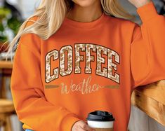 Your Shop - Manage Listings - Etsy Thanksgiving Coffee, Crisp Morning, Fall Crewneck, Autumn Sweater, Cute Autumn, Coffee Sweatshirt, Coffee Lover Gift, Coffee Lover Gifts, Sweater Making