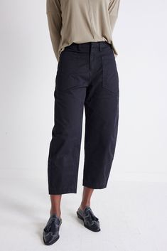 The Slouchy Soft Twill Pants Everyday Bottoms With Welt Pockets And Cropped Leg, Everyday Cropped Pants With Patch Pockets, Everyday Cropped Pants With Pockets, Everyday Cropped Leg Bottoms For Fall, Cropped Leg Bottoms For Fall Everyday Wear, Fall Cargo Pants With Relaxed Fit, Tapered Cargo Pants With Pockets For Fall, Everyday Utility Wide Leg Cargo Pants, Relaxed Fit Straight Cargo Pants For Fall