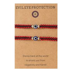 PRICES MAY VARY. ♥Evil Eye Knot Lucky Bracelets: Evil eye is believed to be a curse, it will causes bad things to the person who has received the curse. It is said that wearing this special evil eye charm bracelet could as protection amulet to ward off misfortune.it's a luck bracelet for family, friends, nice bracelet for amulet protection, will bring lucky. ♥Material:Evil Eye friendship Bracelets are designed with a evil eye charm set in a alloy base and strung on a durable knots red rope. It c Black String Bracelet, Friendship Couple, Eye Bracelets, Multiple Bracelets, Red Rope, Lucky Bracelet, Protection Amulet, Bracelets Set, Bad Things