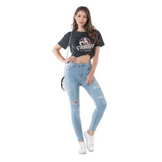 FREE SHIPPING High Waisted Skinny Jeans Female Elastic Denim Plus Size Boyfriend Jeans JKP3661 Casual High Rise Ripped Pants, Casual Stretch Ripped Pants, Trendy Stretch Light Wash Pants, Trendy Light Wash Stretch Pants, High Rise Casual Jeggings With Pockets, Casual High Rise Jeggings With Pockets, Casual High Waist Ripped Pants, Casual Denim Blue High Waist Jeggings, Casual High Waist Denim Jeggings