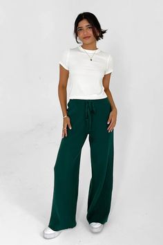 Unwritten Love Knit Pants in Green Deodorant Stains, Knit Pants, Small Waist, Straight Leg, My Style, Knitting, Pants, Green, How To Wear