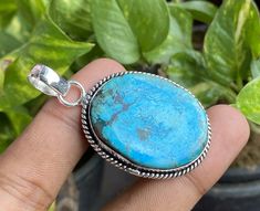 ♥ The most unique jewelry you can find, a perfect gift for you and your loved one ♥ * PRODUCT INFORMATION ● Gemstone : Blue Turquoise ● Pendant Length : 5.4cm ● Metal : Sterling Silver ● Plating: 925 parts per 1000 ● Stone Shape : Same As Picture ● Stone Category : Cabochons ● Silver Polish : High ❏ Care instructions 1-: Put Jewelry On After Applying Makeup 2-: Don't Wear Jewelry In Swimming Pools And 3-: Contact Sports and Jewelry Don't Mix 4-: Remove Your Jewelry Before Bathing 5-: Use Jewelry Polishing Cloths for Best Results 6-: Use Warm Water to Clean Jewelry 7-: Inspect Your Jewelry Regularly8-: When Traveling with Jewelry, Use a Case * Benefits Of Wearing Silver As a metal, silver has significant health benefits that have been used across cultures for centuries. Silver has a proven Turquoise Oval Pendant Jewelry Gift, Turquoise Gemstone Jewelry Gift, Turquoise Round Pendant Jewelry Gift, Turquoise Oval Pendant Jewelry As Gift, Turquoise Round Pendant Jewelry As Gift, Turquoise Oval Pendant Jewelry For Gift, Unique Untreated Turquoise Necklace Gift, Blue Turquoise Necklace For Healing, Unique Untreated Turquoise Necklace For Gift