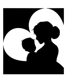 the silhouettes of two people in front of a full moon, one is holding the other