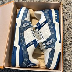 Lv Sneakers Never Worn Expensive Sneakers For Men, Luxury Blue Low-top Custom Sneakers, Best Shoes For Women, Zapatillas Louis Vuitton, Expensive Sneakers, Louis Vuitton Sneaker, Louis Vuitton Trainers, Design Sneakers, Shoes Louis Vuitton